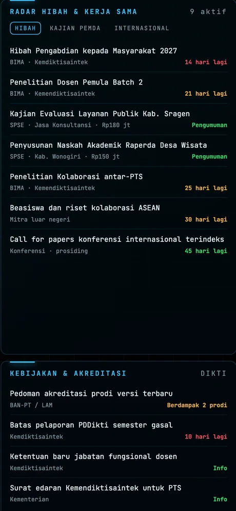 JijiRadar grant and policy panels