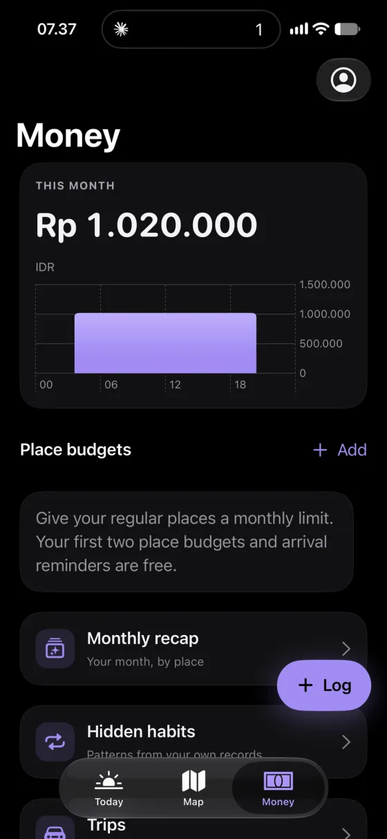 TRACE · App Store: raw screenshot