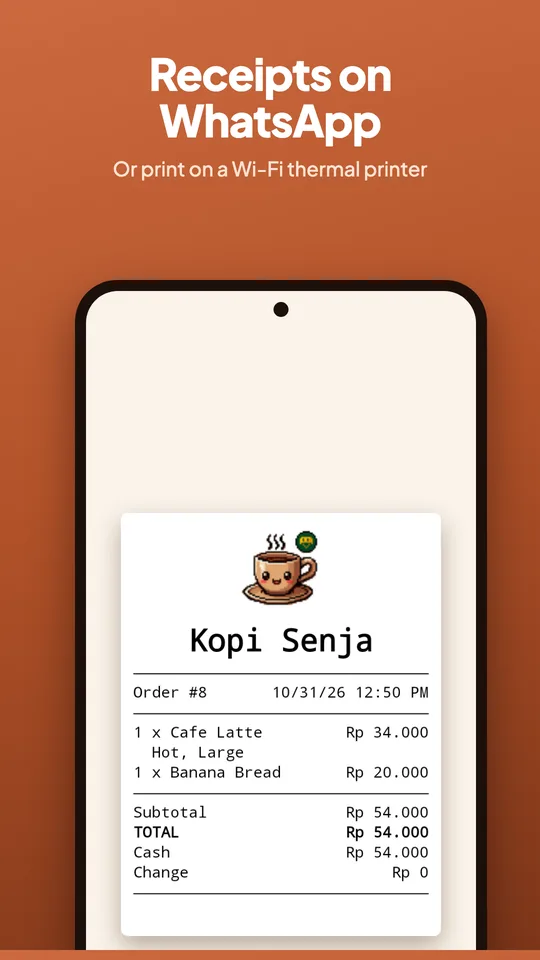 A Tillpad receipt picture ready to send on WhatsApp